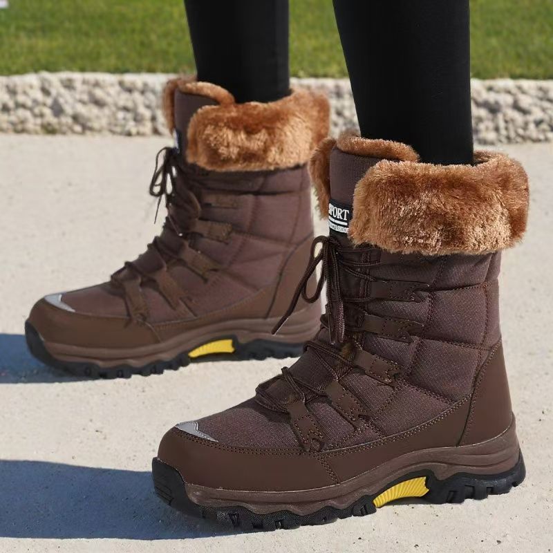 Women'S Shoes Water Resistant - 겨울 맨발 부츠 여성용 겨울 스노우