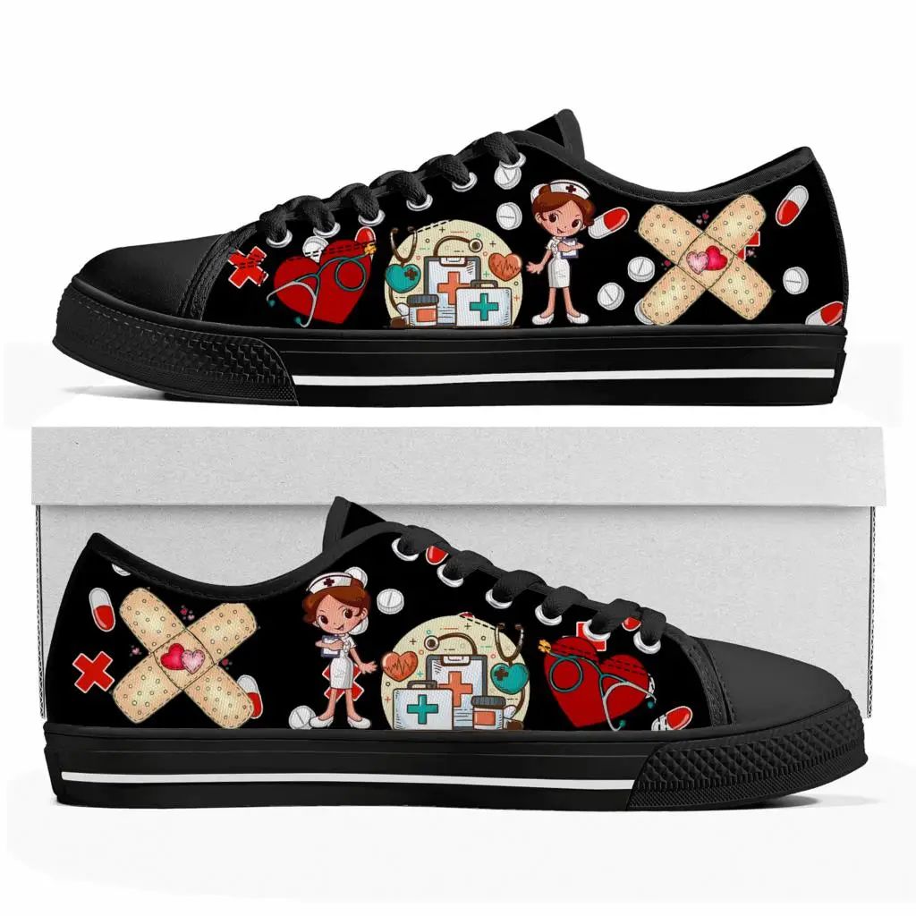 Women'S Shoes Nursing - 귀여운 만화 간호사 의사 의료용 로우탑