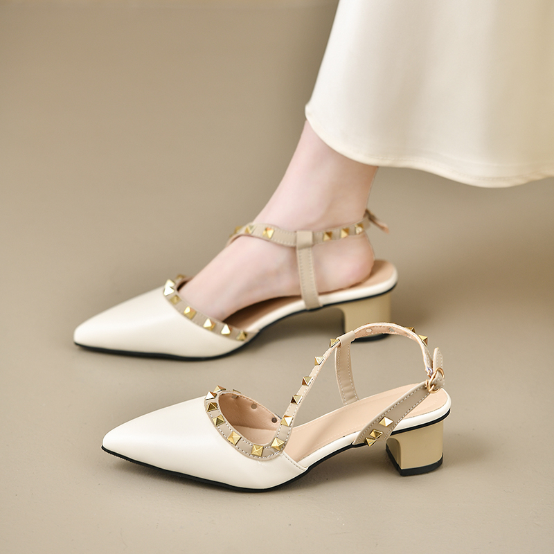Women'S Shoes Trendy - 여성용 반짝이는 백 버클 스트랩 샌들