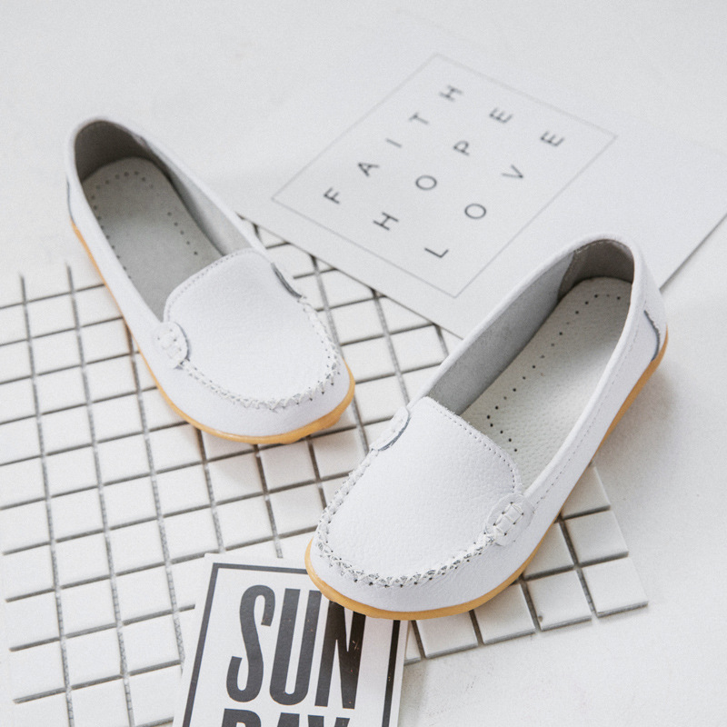 Women'S Shoes Nursing - 새로운 봄 가을 여성 가죽 플랫