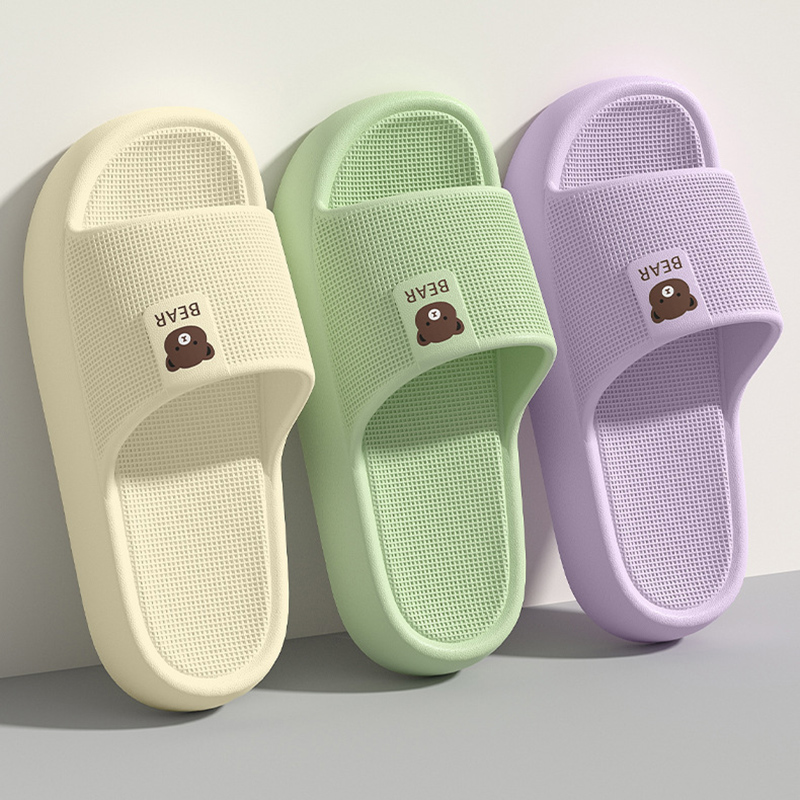 Women'S Shoes Cloud - 귀여운 곰돌이 두꺼운 플랫폼 슬리퍼 여성용