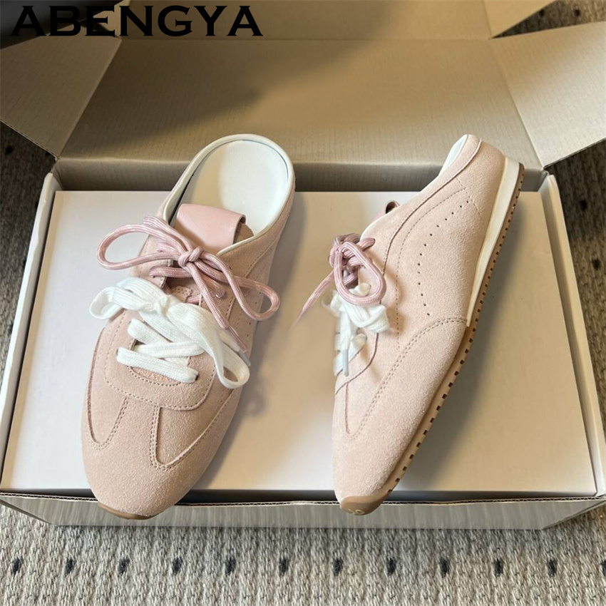 Kids Shoes Women - 여성용 레이스 업 캐주얼 플랫 슬리퍼