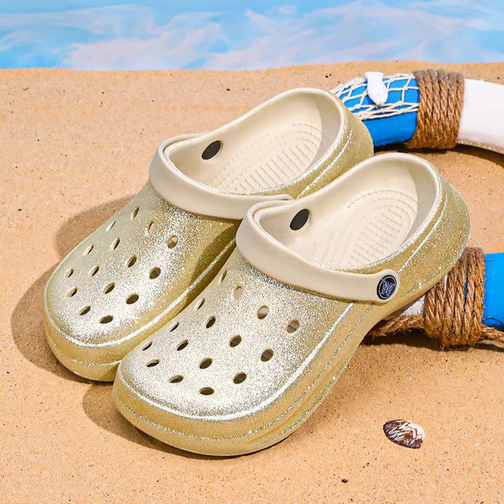 Women'S Shoes Water Resistant - 글리터 클로그, 가벼운 EVA 가든 슈즈,