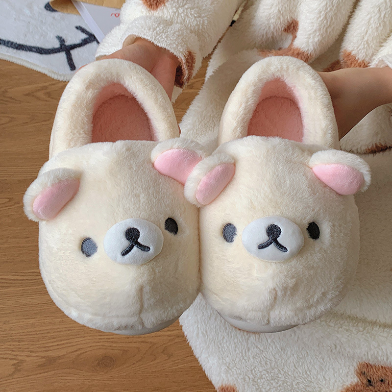 Women'S Shoes Cloud - 여성용 겨울 곰 슬리퍼 커플 스타일