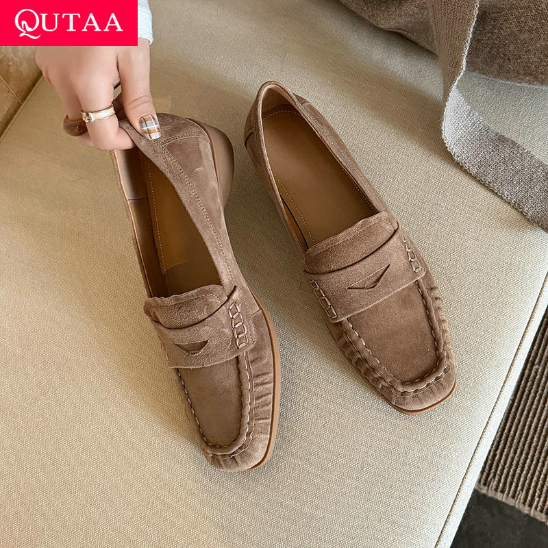 Kids Shoes Women - QUTAA 2026 신상 여성용 펌프스, 스웨이드