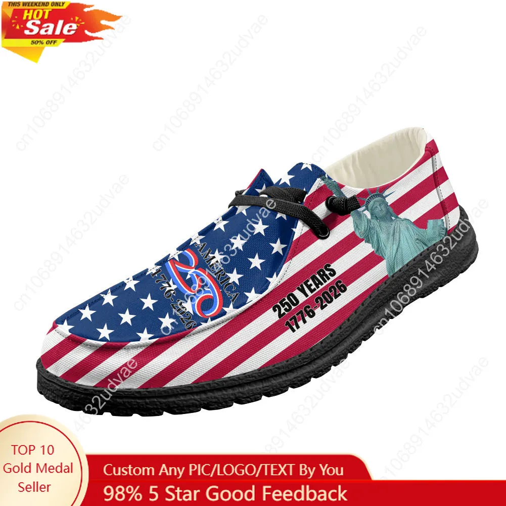 Women'S Shoes Loafers Black - 미국 250주년 기념 1776-2026 로퍼 남성