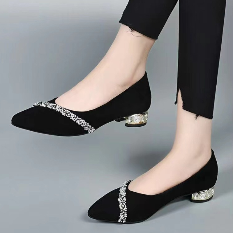 Women Shoes Loafers - 여성용 다이아몬드 신발, 얕은 입, 여성
