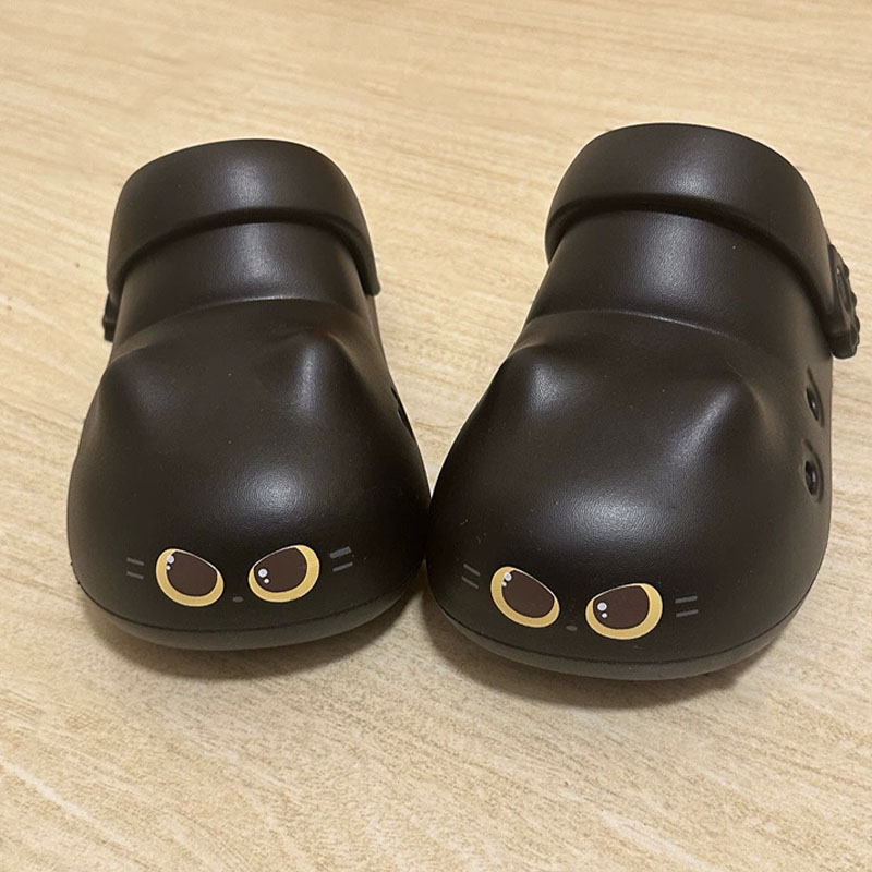 Women'S Shoes Cloud - 여성용 새로운 창의적인 검은색 고양이 슬리퍼,