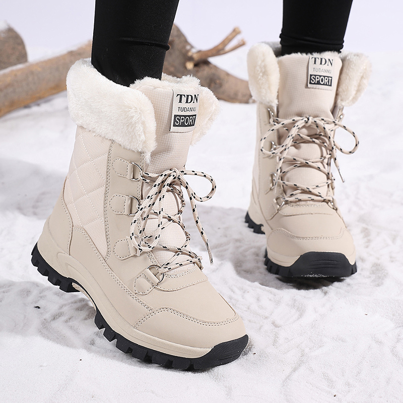 Women'S Shoes Hike - 겨울 여성 스노우 부츠 방수 가죽