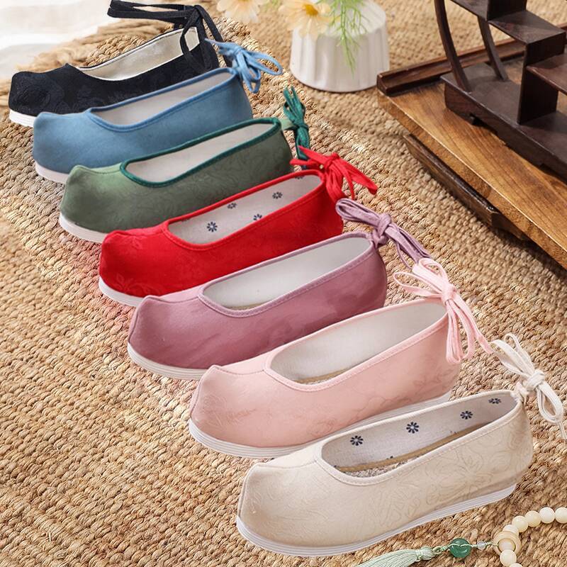 Women Shoes Japan - 단색 한복 고대 스타일 신발 키높이