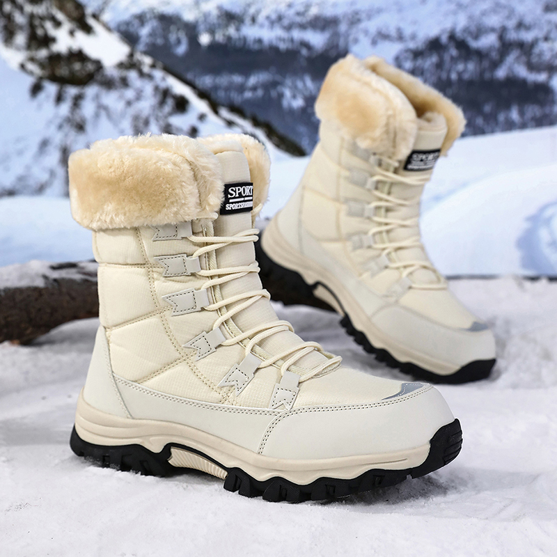 겨울 맨발 부츠 여성용 겨울 스노우 부츠 플러시 따뜻한 - Women'S Shoes Water Resistant 리뷰 및 가격