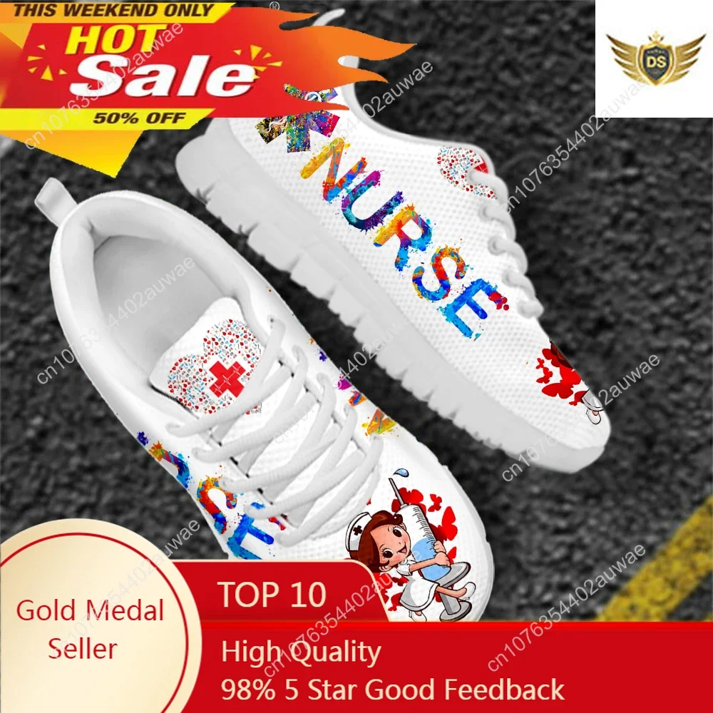 귀여운 병원 만화 간호사 패턴 운동화 여성용 통기성 레 - Women'S Shoes Nursing 리뷰 및 가격