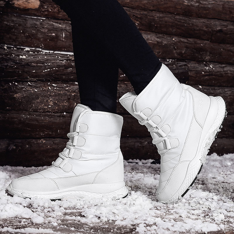 여성 스노우 부츠 겨울 따뜻한 플러시 미드 카프 부츠  - Women'S Shoes Water Resistant 리뷰 및 가격