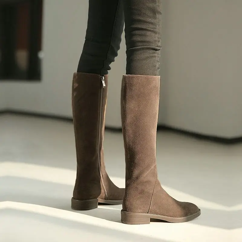 신상 지퍼 따뜻한 스웨이드 여성 무릎 높이 부츠 세일  - Kids Shoes Women 리뷰 및 가격