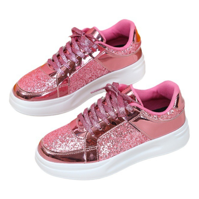 패션 스팽글 슈즈 여성 캐주얼 워킹화 트렌디한 두꺼운  - Women'S Shoes Trendy 리뷰 및 가격