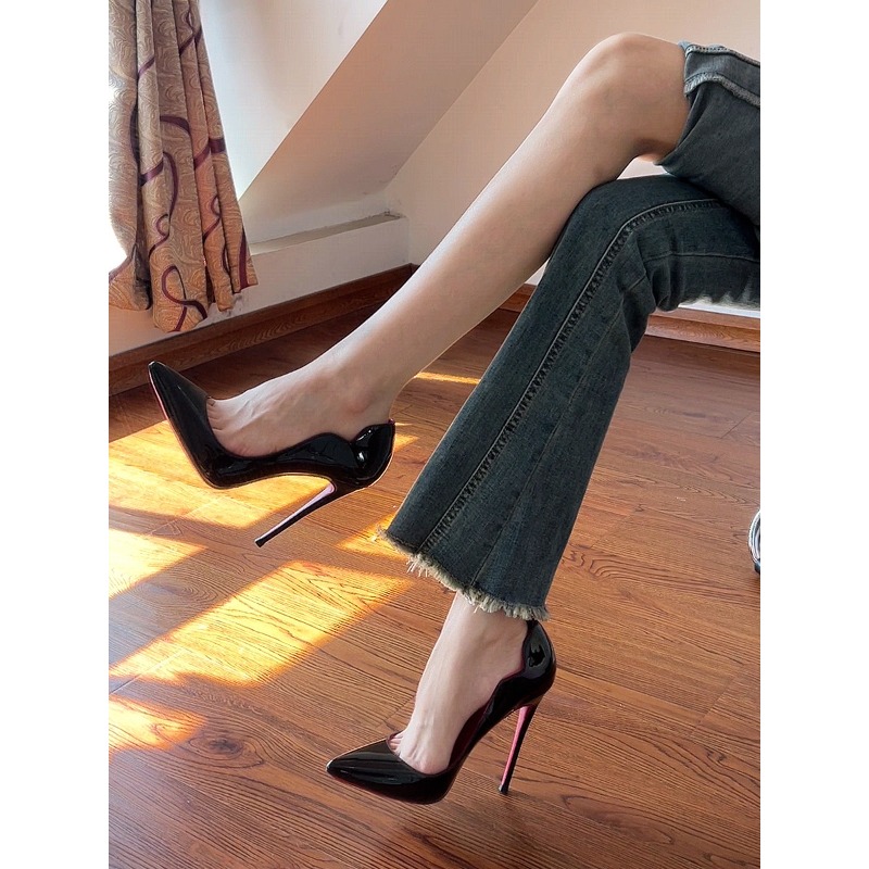 스프링 셔로우 마우스 페이턴트 가죽 블랙 슈퍼 하이힐, - Women'S Shoes Professional 리뷰 및 가격