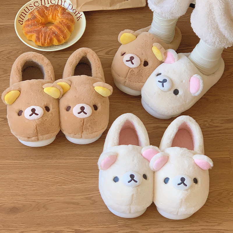여성용 겨울 곰 슬리퍼 커플 스타일 귀여운 편안한 면  - Women'S Shoes Cloud 리뷰 및 가격