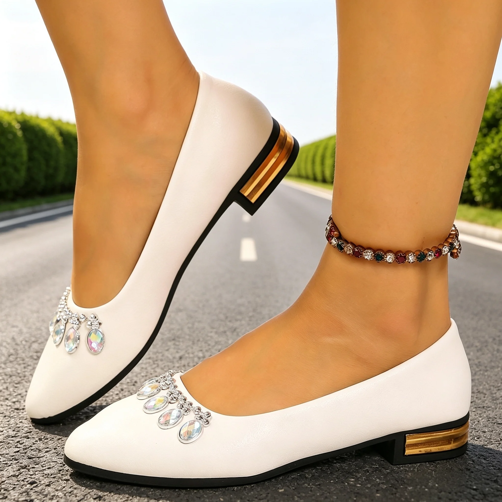 여성 플랫 포인티드 토 발레 슈즈 플러스 사이즈 플랫  - Women Shoes Loafers 리뷰 및 가격