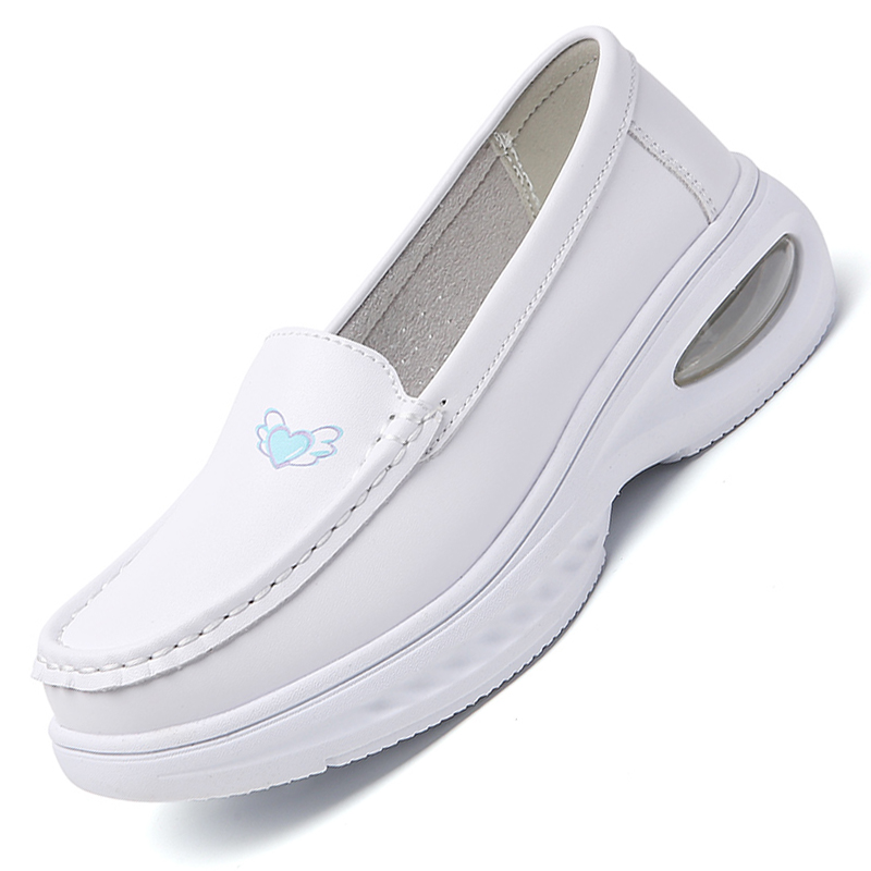 여성 에어쿠션 간호사 작업화 PU 가죽 슬립온 로퍼 미 - Women'S Shoes Nursing 리뷰 및 가격