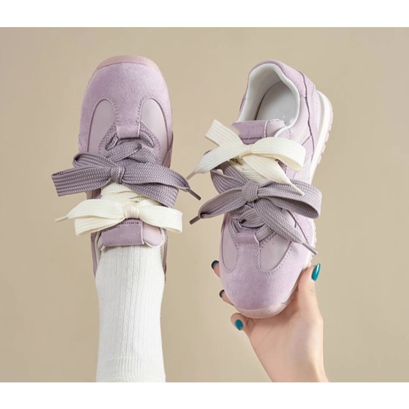 보라색 정품 가죽 캐주얼 여성 신발 2026 봄/여름  - Women'S Shoes Trendy 리뷰 및 가격