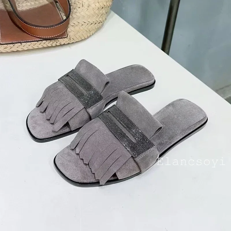 메탈 스트링 비즈 장식 키즈 스웨이드 태슬 플랫 바닥  - Kids Shoes Women 리뷰 및 가격