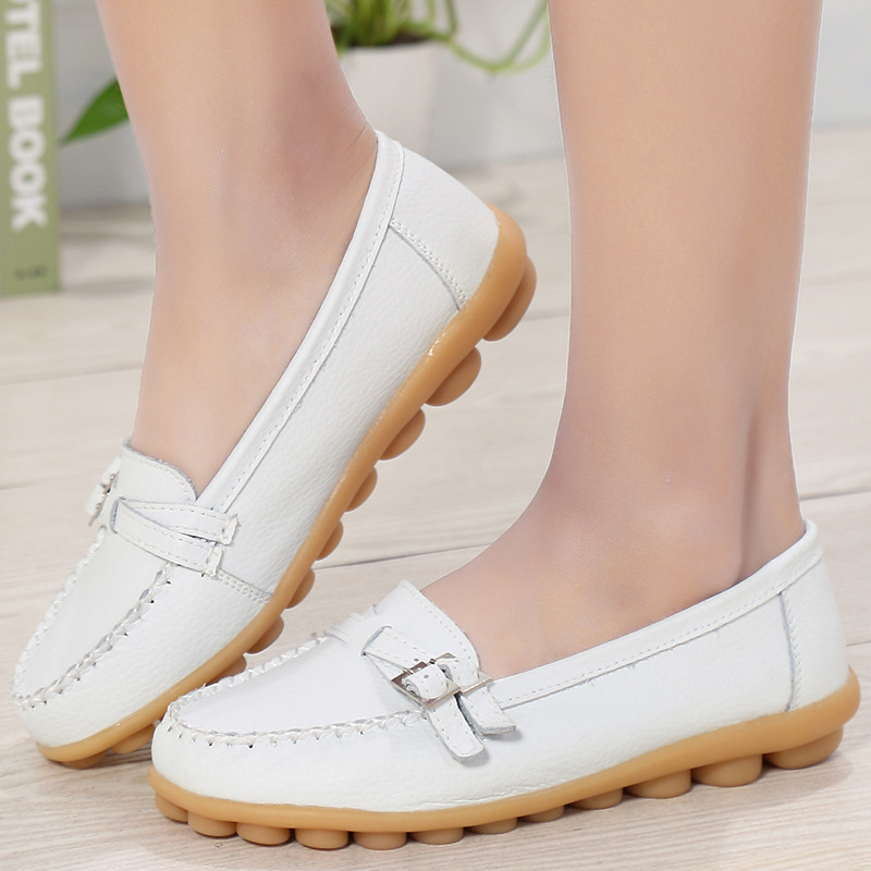 새로운 가을 여성 가죽 플랫 간호화 성인용 고무 밑창  - Women'S Shoes Nursing 리뷰 및 가격
