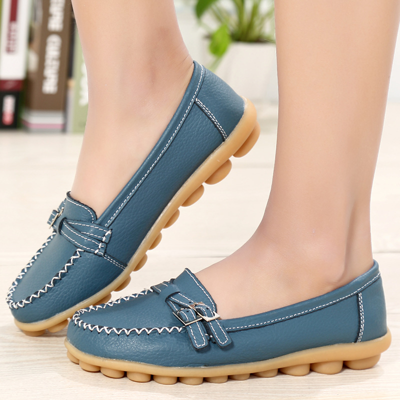 새로운 가을 여성 가죽 플랫 간호화 성인용 고무 밑창  - Women'S Shoes Nursing 리뷰 및 가격