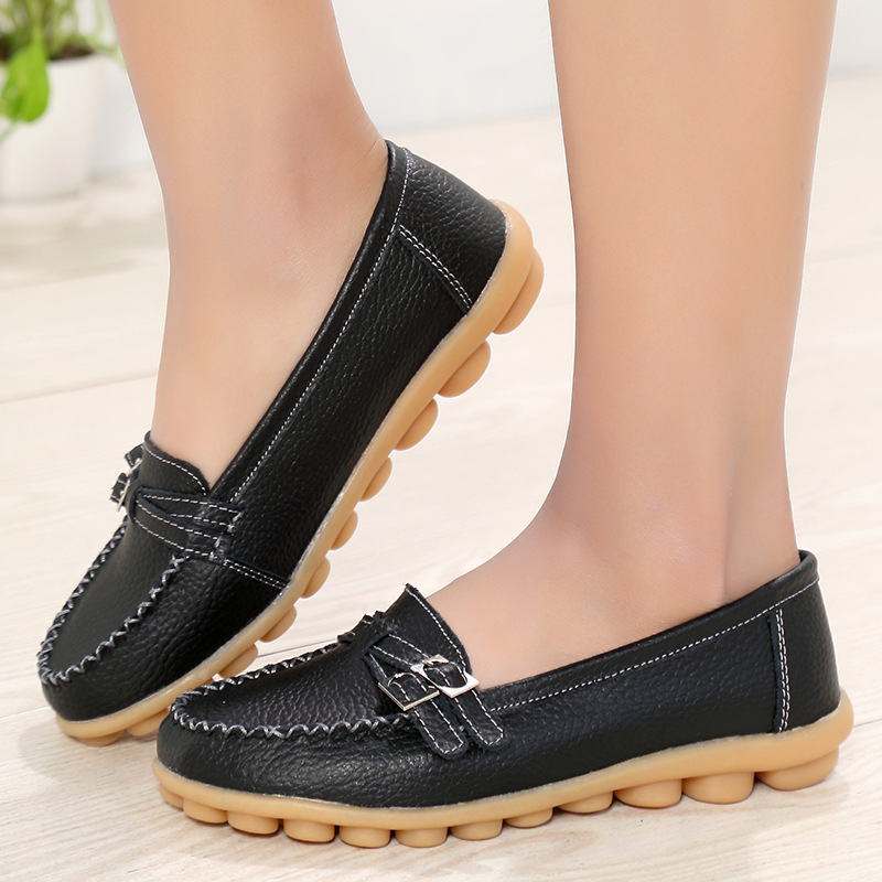 새로운 가을 여성 가죽 플랫 간호화 성인용 고무 밑창  - Women'S Shoes Nursing 리뷰 및 가격