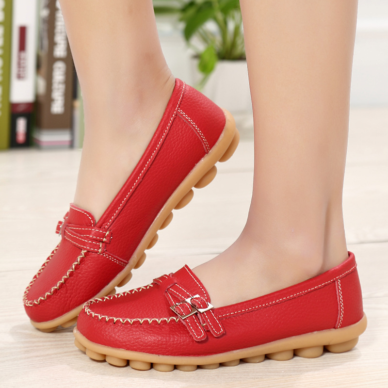 새로운 가을 여성 가죽 플랫 간호화 성인용 고무 밑창  - Women'S Shoes Nursing 리뷰 및 가격