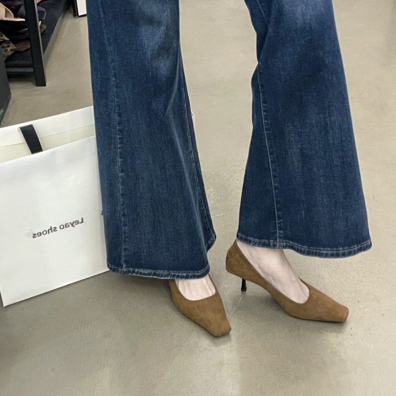 프랑스산 스웨이드 소재의 우아한 하이힐 - 여름용, 작 - Women'S Shoes Professional 리뷰 및 가격