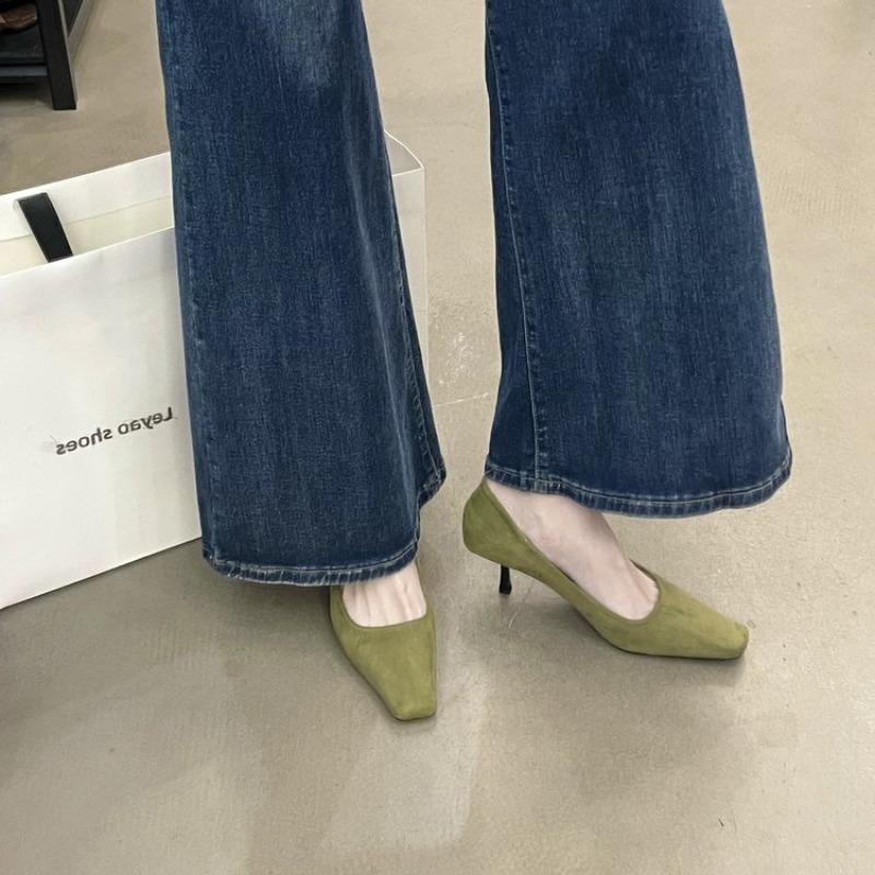 프랑스산 스웨이드 소재의 우아한 하이힐 - 여름용, 작 - Women'S Shoes Professional 리뷰 및 가격