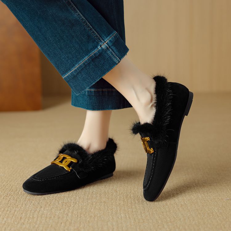 여성용 양털 스웨이드 가죽 신발, 라운드 토 로우 힐, - Kids Shoes Women 리뷰 및 가격
