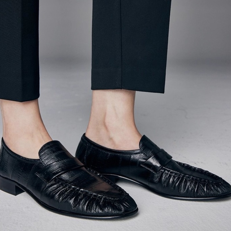 럭셔리 여성 신발 여성을위한 새로운 수제 정품 가죽 로 - Women Shoes Loafers 리뷰 및 가격