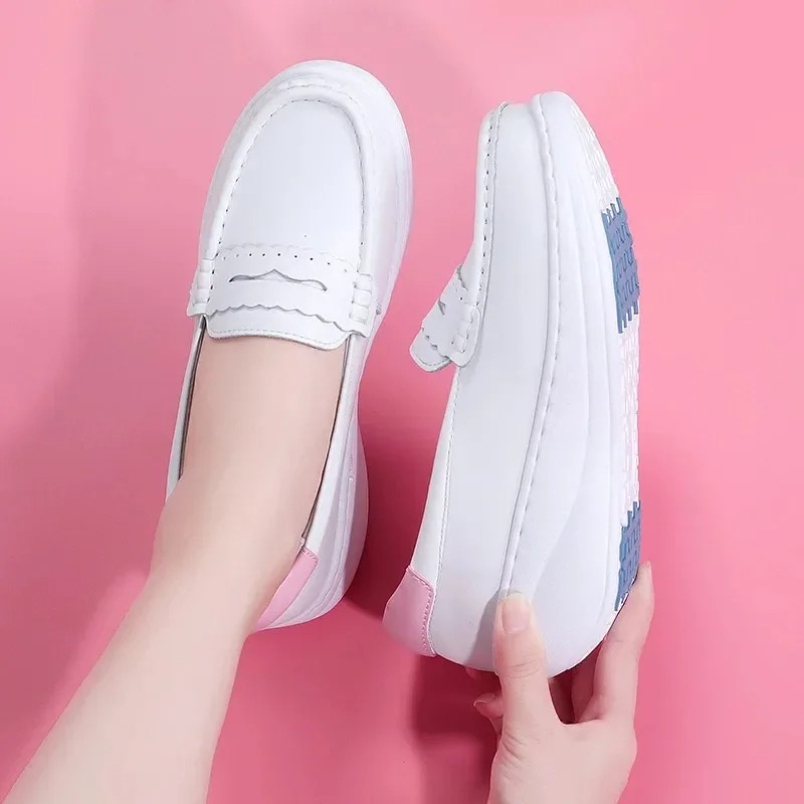 2025 화이트 핑크 간호사 스니커즈 슬립온 여성 신발 - Women'S Shoes Nursing 리뷰 및 가격