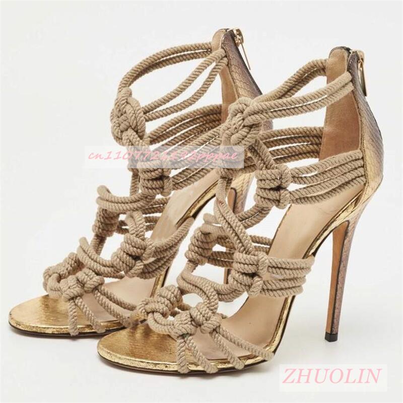 여성용 꼬임 끈 오픈토 샌들 우아한 스틸레토 지퍼 드레 - Kids Shoes Women 리뷰 및 가격