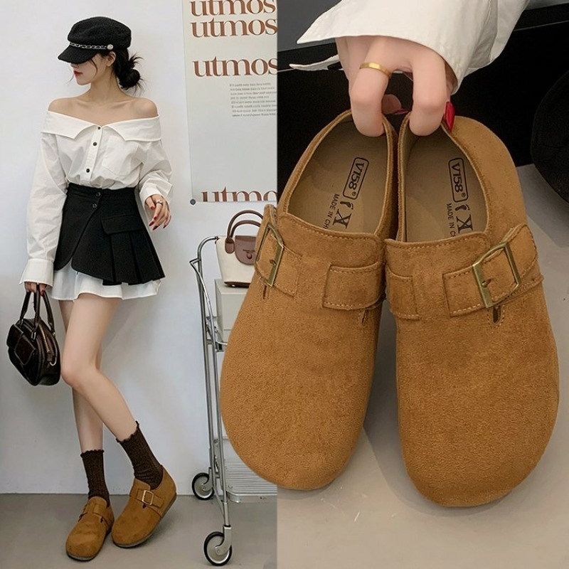 여성용 스웨이드 클로즈드 백 버켄 슈즈, 사각 메탈 버 - Women Shoes Loafers 리뷰 및 가격