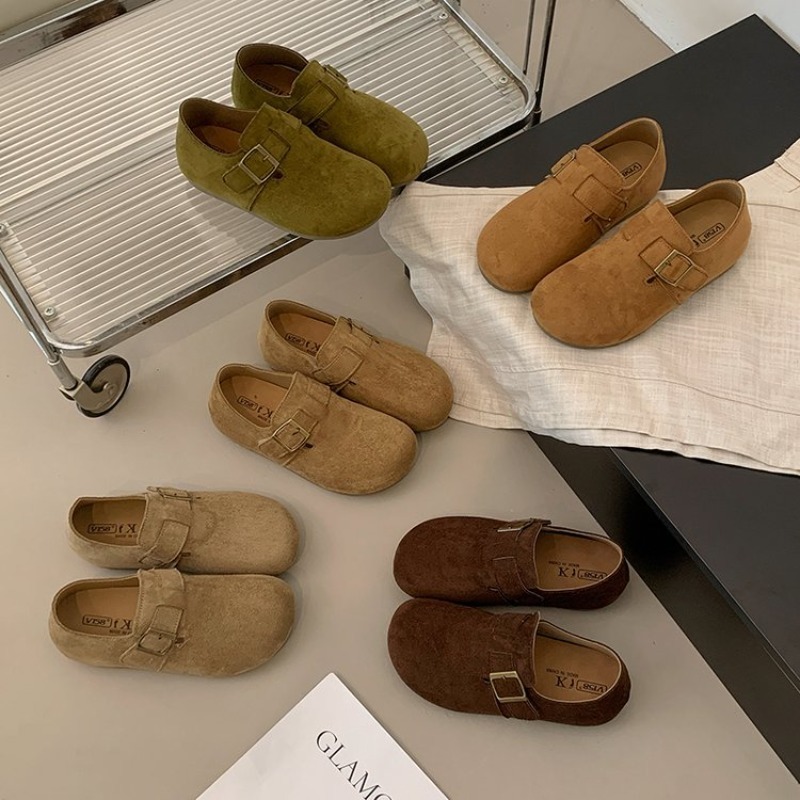 여성용 스웨이드 클로즈드 백 버켄 슈즈, 사각 메탈 버 - Women Shoes Loafers 리뷰 및 가격