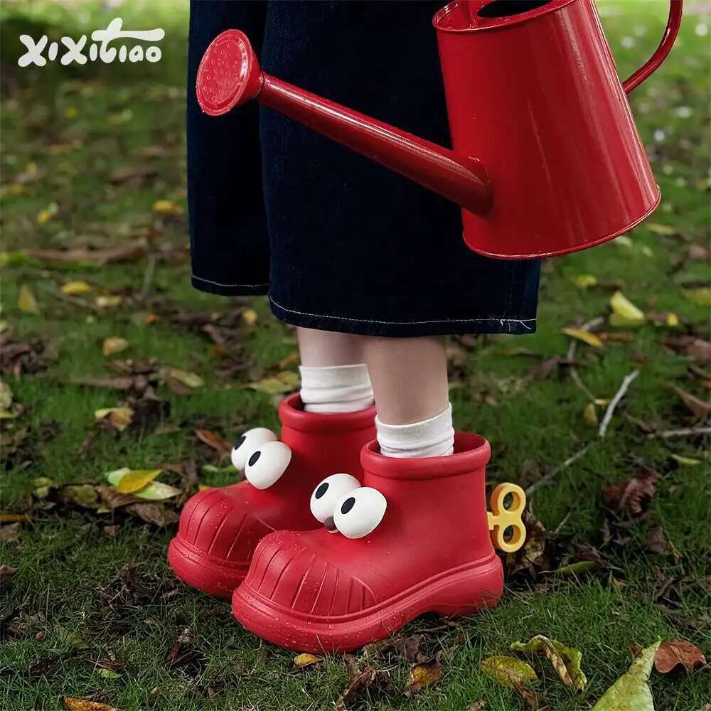 여성 장화 둥근 발가락 큰 눈 비 신발 여성용 야외,  - Women'S Shoes Water Resistant 리뷰 및 가격