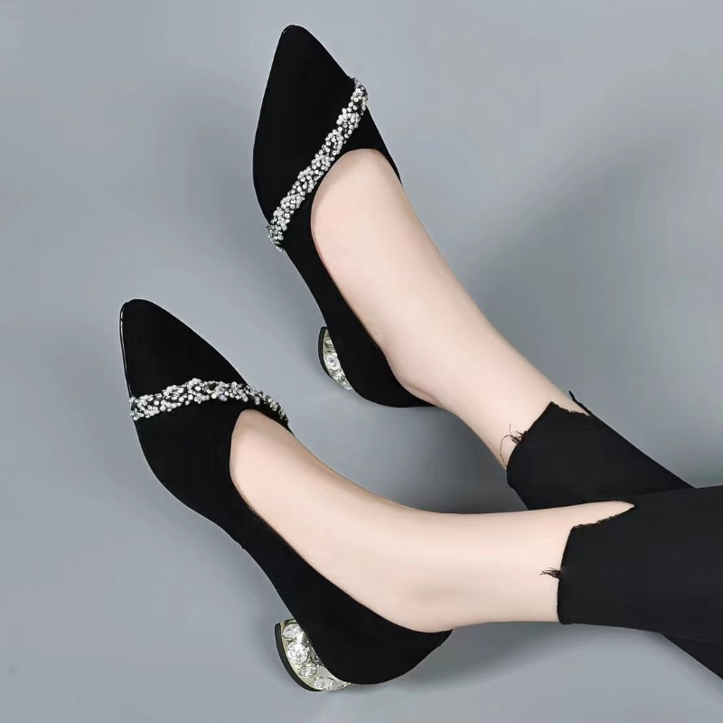여성용 다이아몬드 신발, 얕은 입, 여성 하이힐, 두꺼 - Women Shoes Loafers 리뷰 및 가격