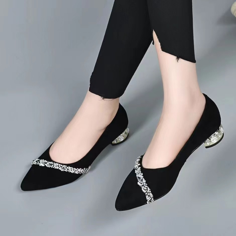 여성용 다이아몬드 신발, 얕은 입, 여성 하이힐, 두꺼 - Women Shoes Loafers 리뷰 및 가격