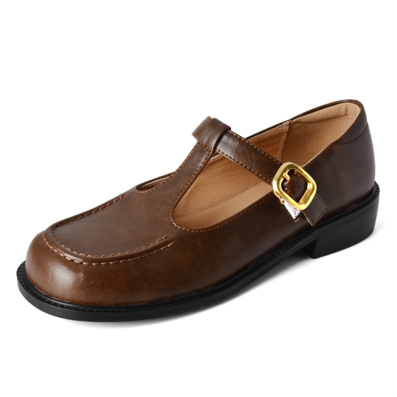 캐주얼 여성 플랫 슈즈 정품 가죽 패션 편안한 T-스트 - Women'S Shoes Loafers Black 리뷰 및 가격