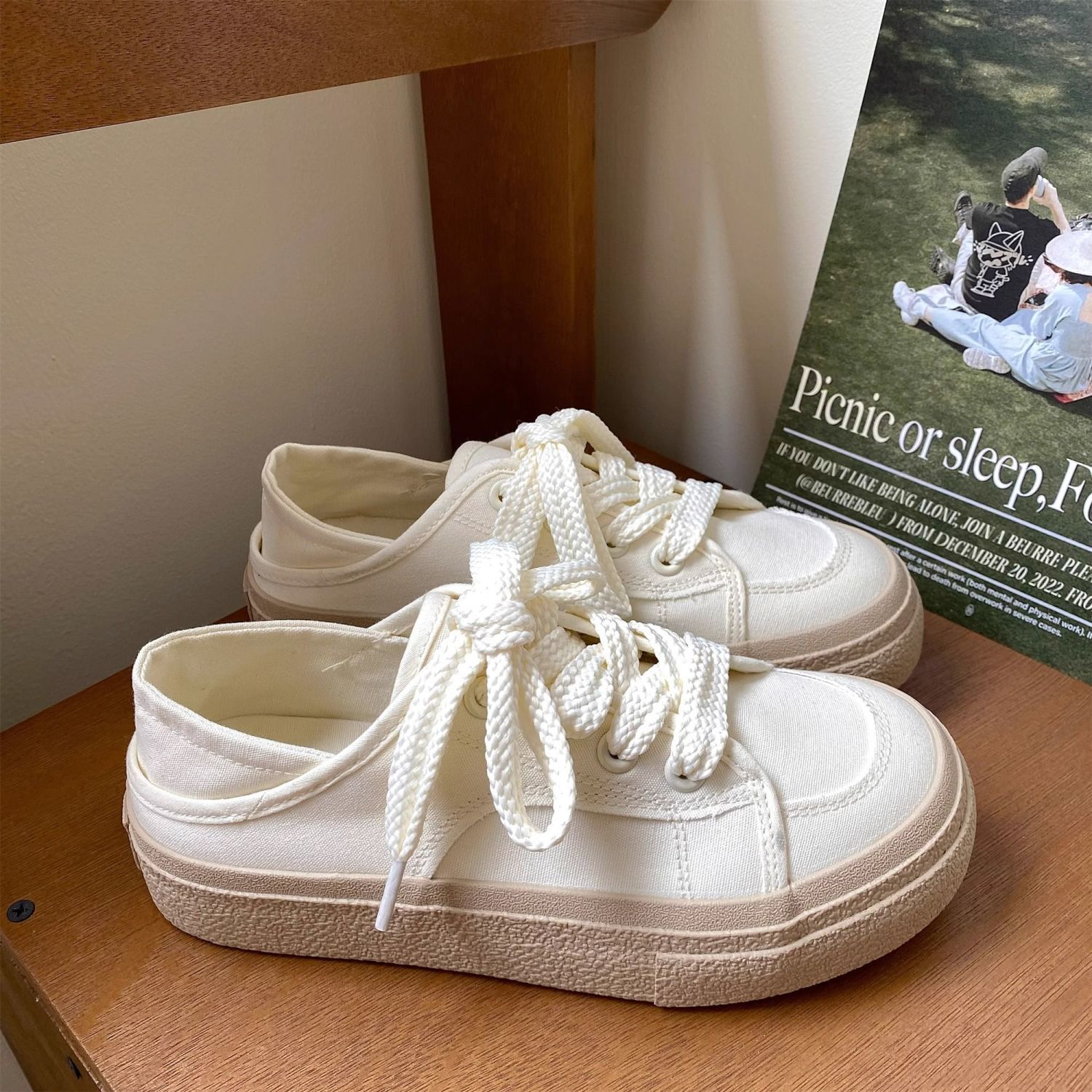 트렌디한 한국산 캔버스 스니커즈 카라멜 가을 겨울 컬렉 - Women'S Shoes Trendy 리뷰 및 가격