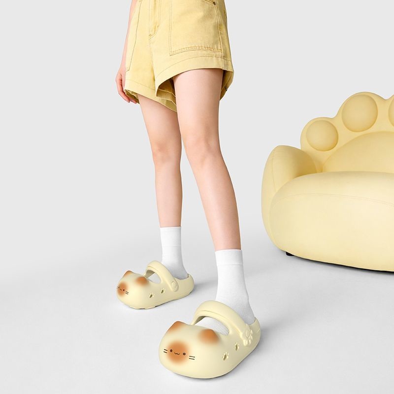 여성용 새로운 창의적인 검은색 고양이 슬리퍼, 여름용  - Women'S Shoes Cloud 리뷰 및 가격