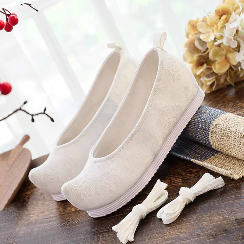 단색 한복 고대 스타일 신발 키높이 여성용 봄 가을 업 - Women Shoes Japan 리뷰 및 가격